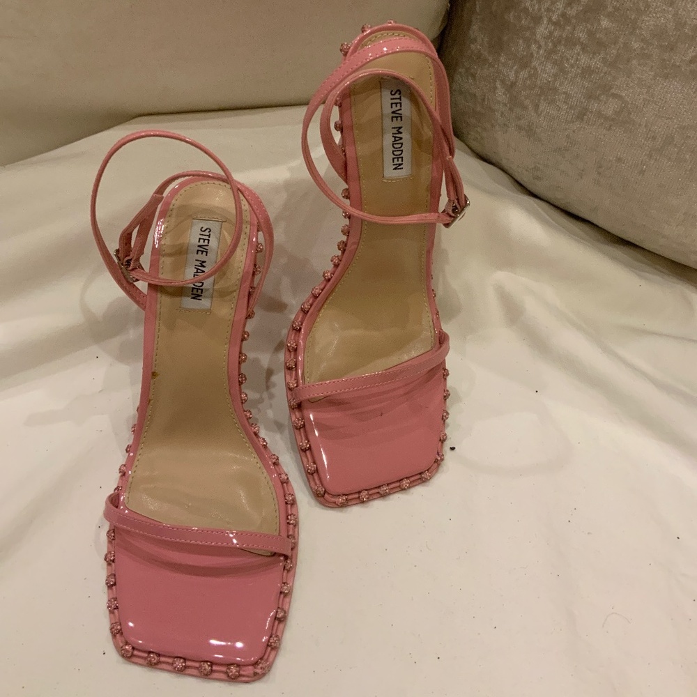 Steve Madden Heel Zelle Pink Bling women’s size 10m
